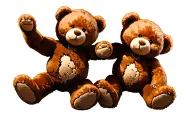 three ripped teddy bear tattoo design idea