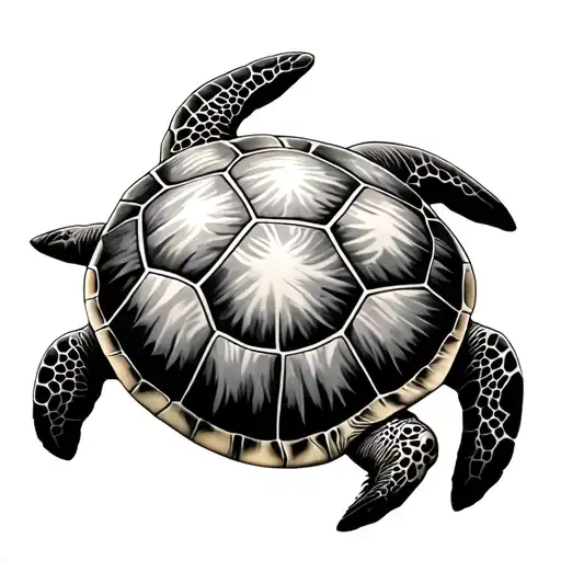 3 sea turtle surrounded tattoo design idea