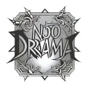 the text "NO DRAMA"  on a simple nonfigurative futuristic background tattoo design idea