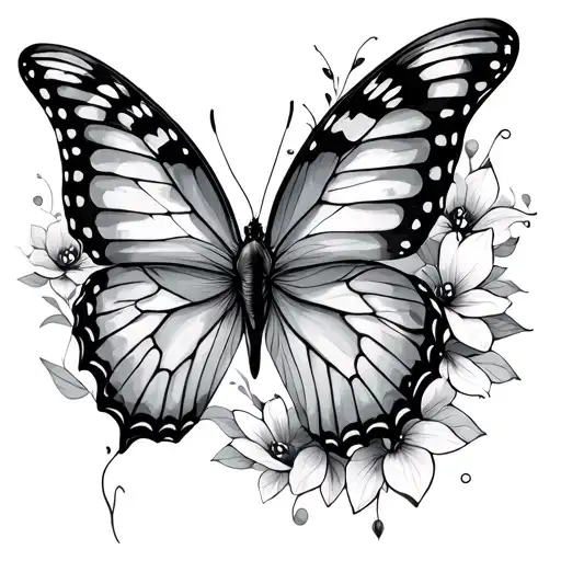 Butterfly Trail tattoo design idea