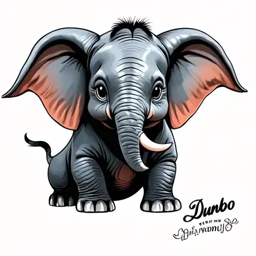 Dumbo tattoo design idea