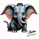 Dumbo tattoo design idea