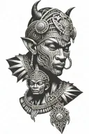shaka zulu tattoo design idea
