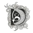 Letter omega and infinity tattoo design idea