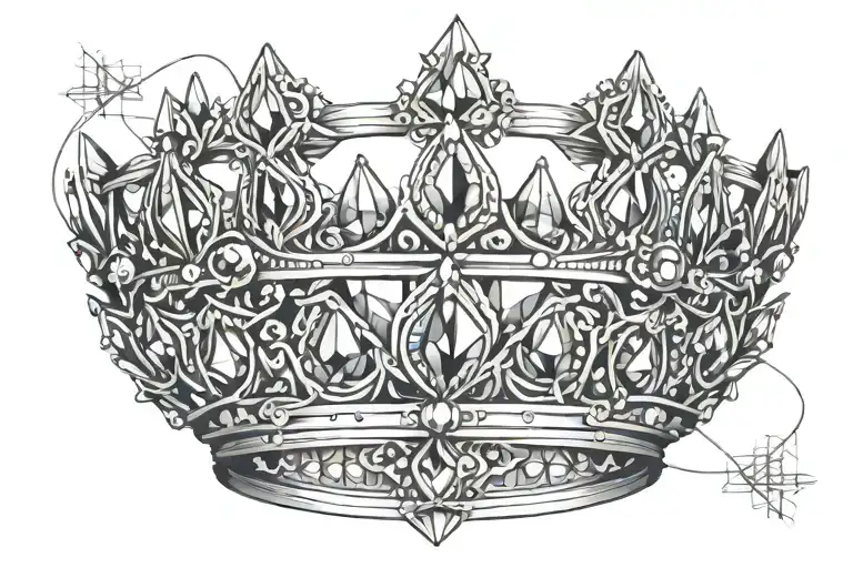 Crown Made of three M M M tattoo design idea