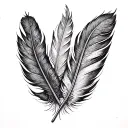 "John Baker Campbell VI" feather intertwined tattoo design idea