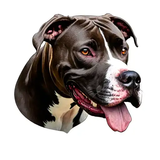 pitbull dog tattoo design idea