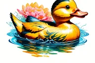 Rubber duck tattoo design idea