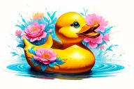 Rubber duck tattoo design idea