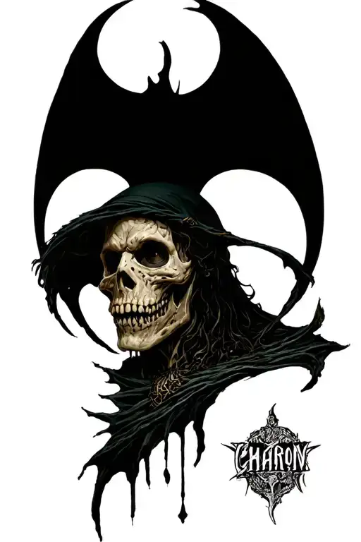 Charon Apollyon river styx tattoo design idea