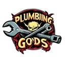 "Plumbing Gods" pipe wrench crossed tattoo design idea