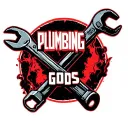 "Plumbing Gods" pipe wrench crossed tattoo design idea
