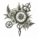 Clock Thistle scissors Penguins Compass Lion Scotland Roses Soldiers and poppy tattoo design idea