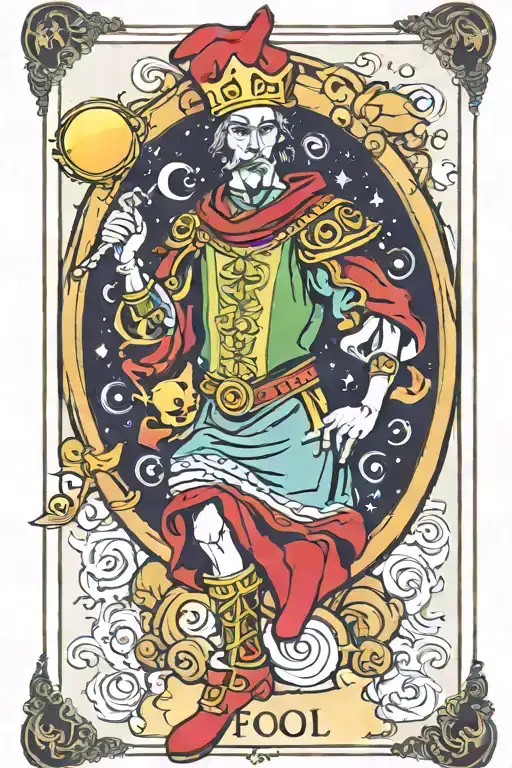the fool tarot card tattoo design idea