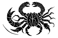 goat scorpio constellation tattoo design idea