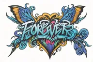 live forever tattoo design idea