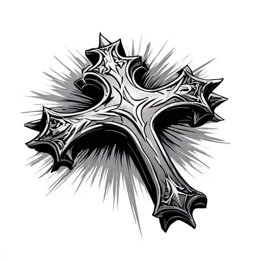 armor of God Christian cross tattoo design idea