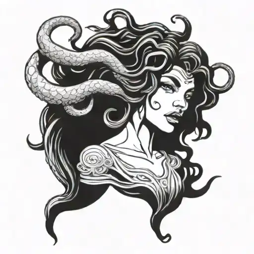 medusa head tattoo design idea
