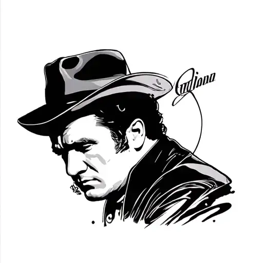 Johnny Cash tattoo design idea