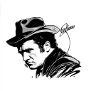 Johnny Cash tattoo design idea