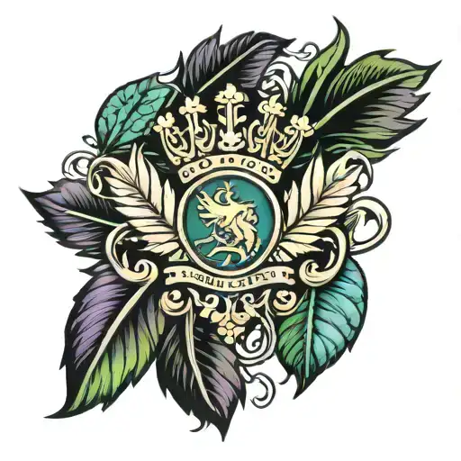 eternal victorious legion roman leafe crown SPQR tattoo design idea