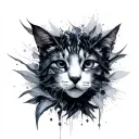 Blurry tattoo design idea