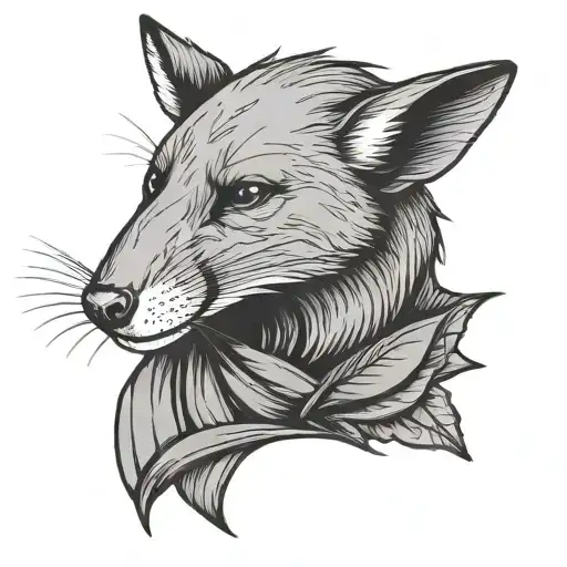 Rat Fox minimalism inspired by the phrase: 'Let tattoo design idea