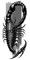 scorpion emerging sci fi tattoo design idea