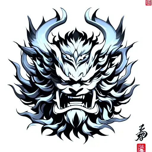 Japanese God Raijin tattoo design idea