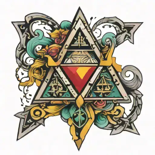 zelda triforce tattoo design idea