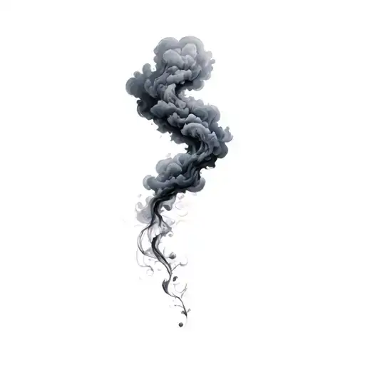 Coverup Clouds and Smoke tattoo design idea