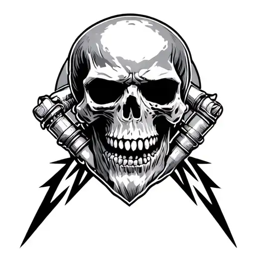 Metallica logo with creeping death skull tattoo design idea