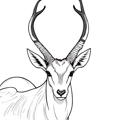 Gazelle and freedom and resistance and universes tattoo design idea