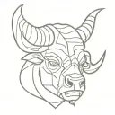 minotaur head tattoo design idea