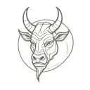 minotaur head tattoo design idea