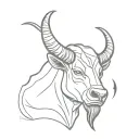 minotaur head tattoo design idea