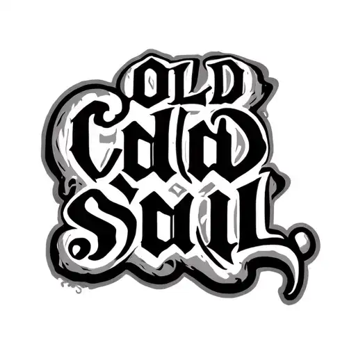 "OLD COLD SOUL" "OLD COLD SOUL" old school style tattoo design idea