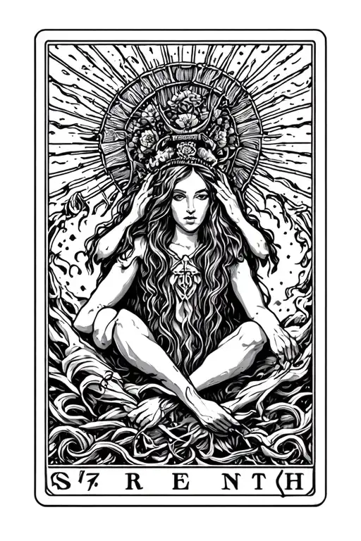 strength tarot card tattoo design idea