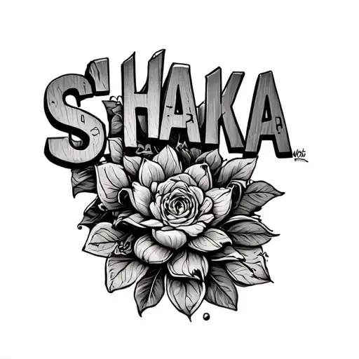 "Shaka" Scrabble Tile tattoo design idea