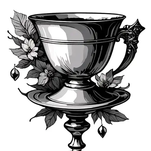 communion cup tattoo design idea