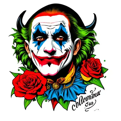 devil cholo joker tattoo design idea