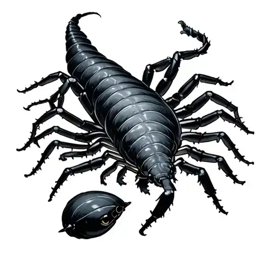 Kaneki Ken centipede drawn with thick tattoo design idea