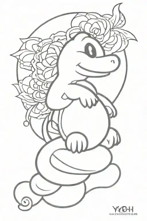 mandala design yoshi tattoo design idea