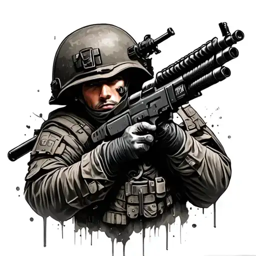 Soldier tattoo design idea