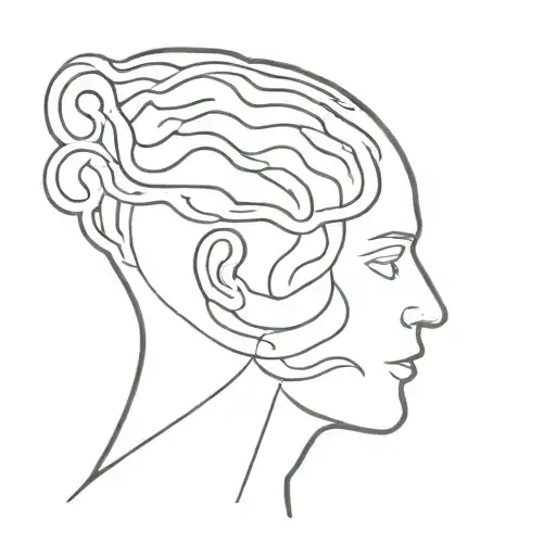 Create a tattoo design that blends a human brain, galaxy, evolution theory, and Michelangelo’s Creation of Adam, all in  tattoo design idea