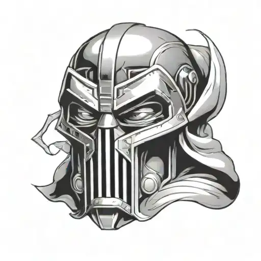 Dr doom mask tattoo design idea
