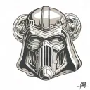 Dr doom mask tattoo design idea