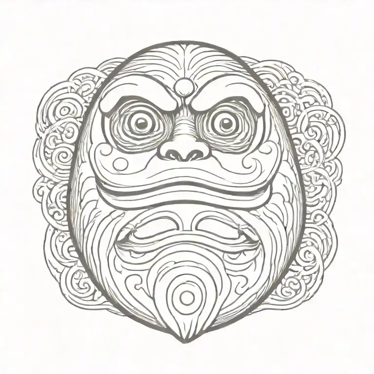 Daruma tattoo design idea