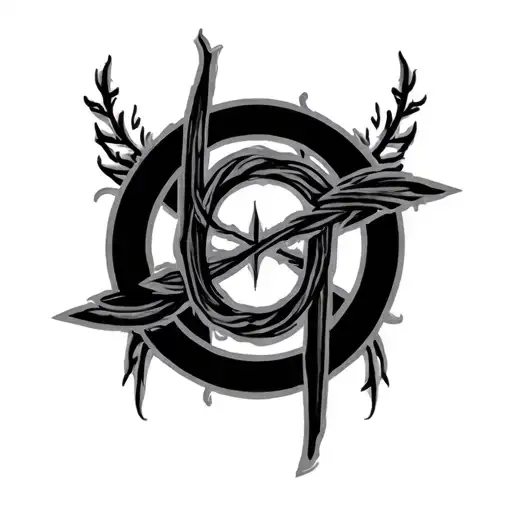 type o negative symbol incorporated tattoo design idea