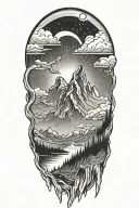 aurora borealis tattoo design idea